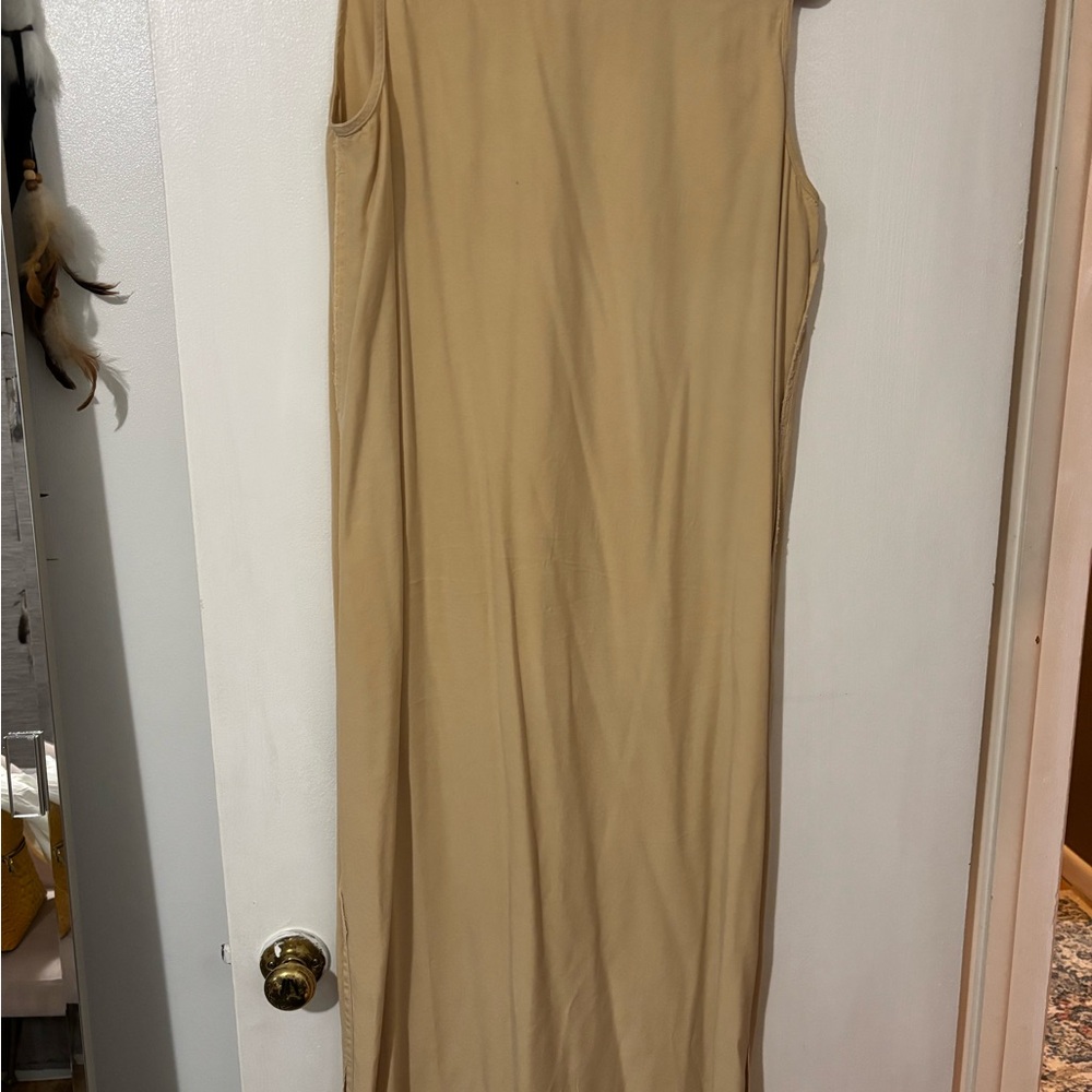 Sag Harbor Gold Sleeveless Mock Neck Sheath Dress